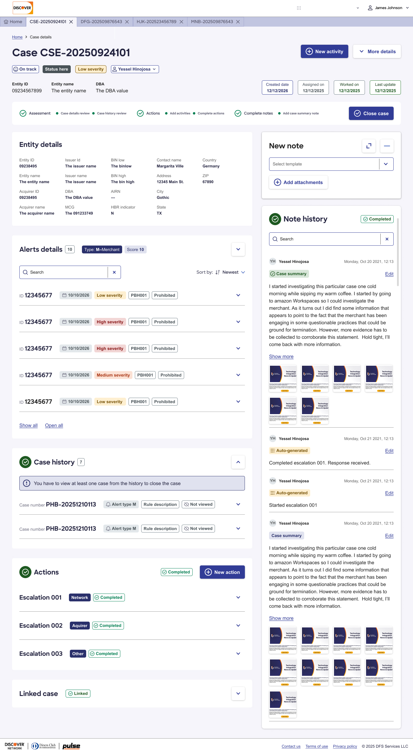 Redesigned PRCMS case detail