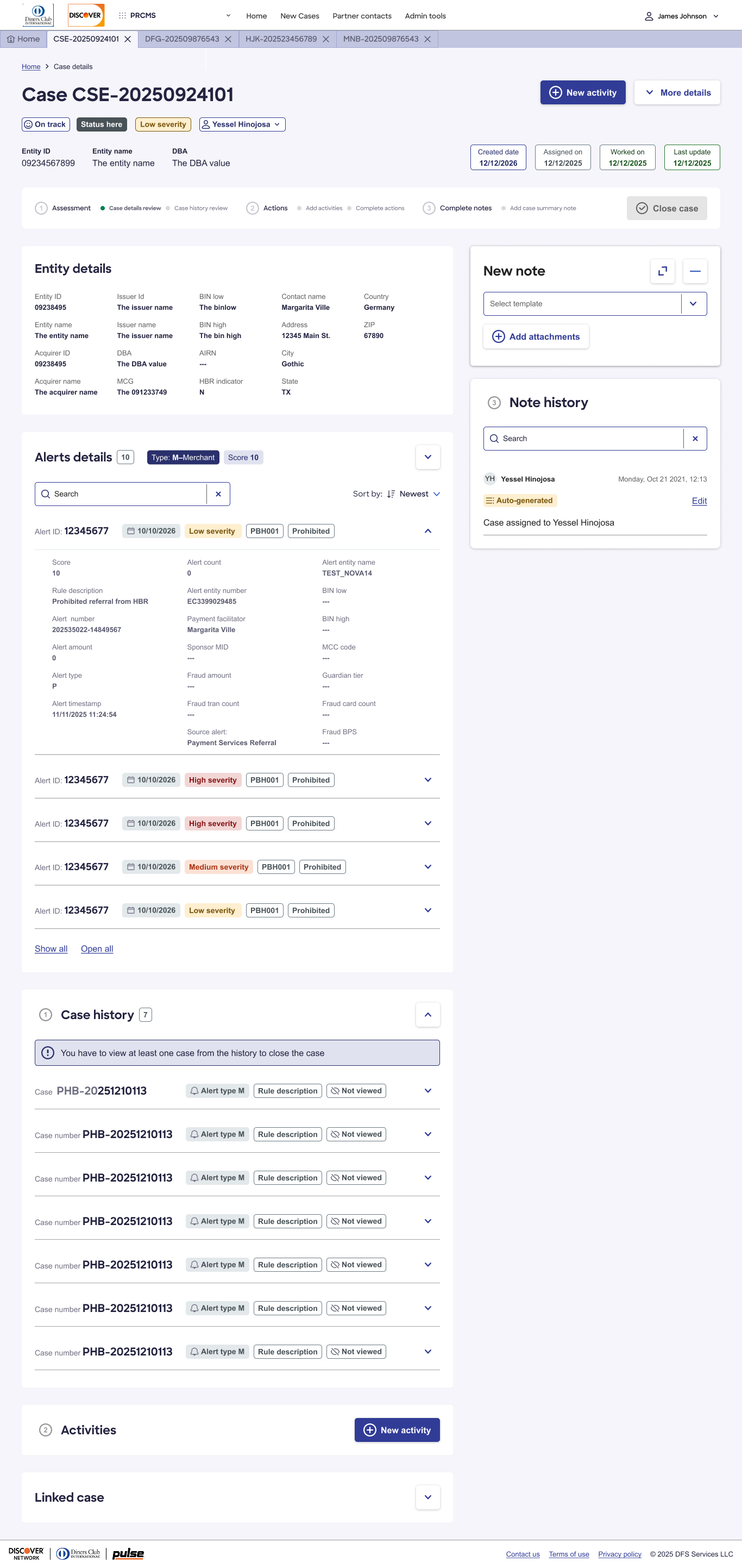 Stepper on case detail page